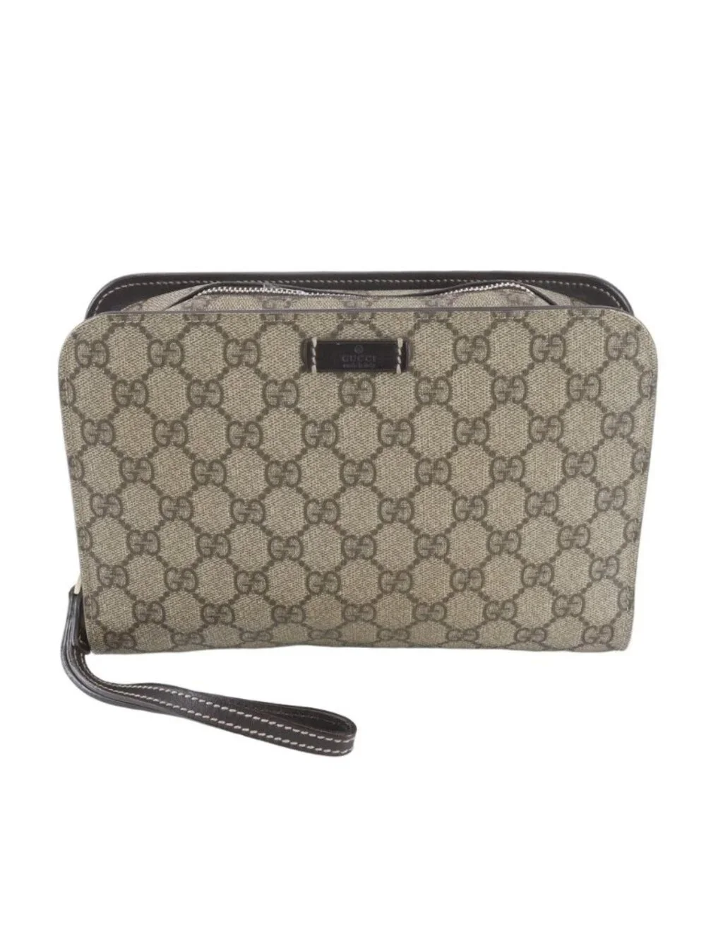 Gucci GG Supreme Leather Clutch Pouch Business